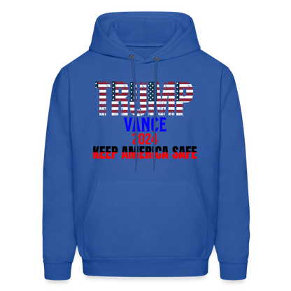 Men's Hoodie Trump Vance Hoodies Keep America Safe - royal blue