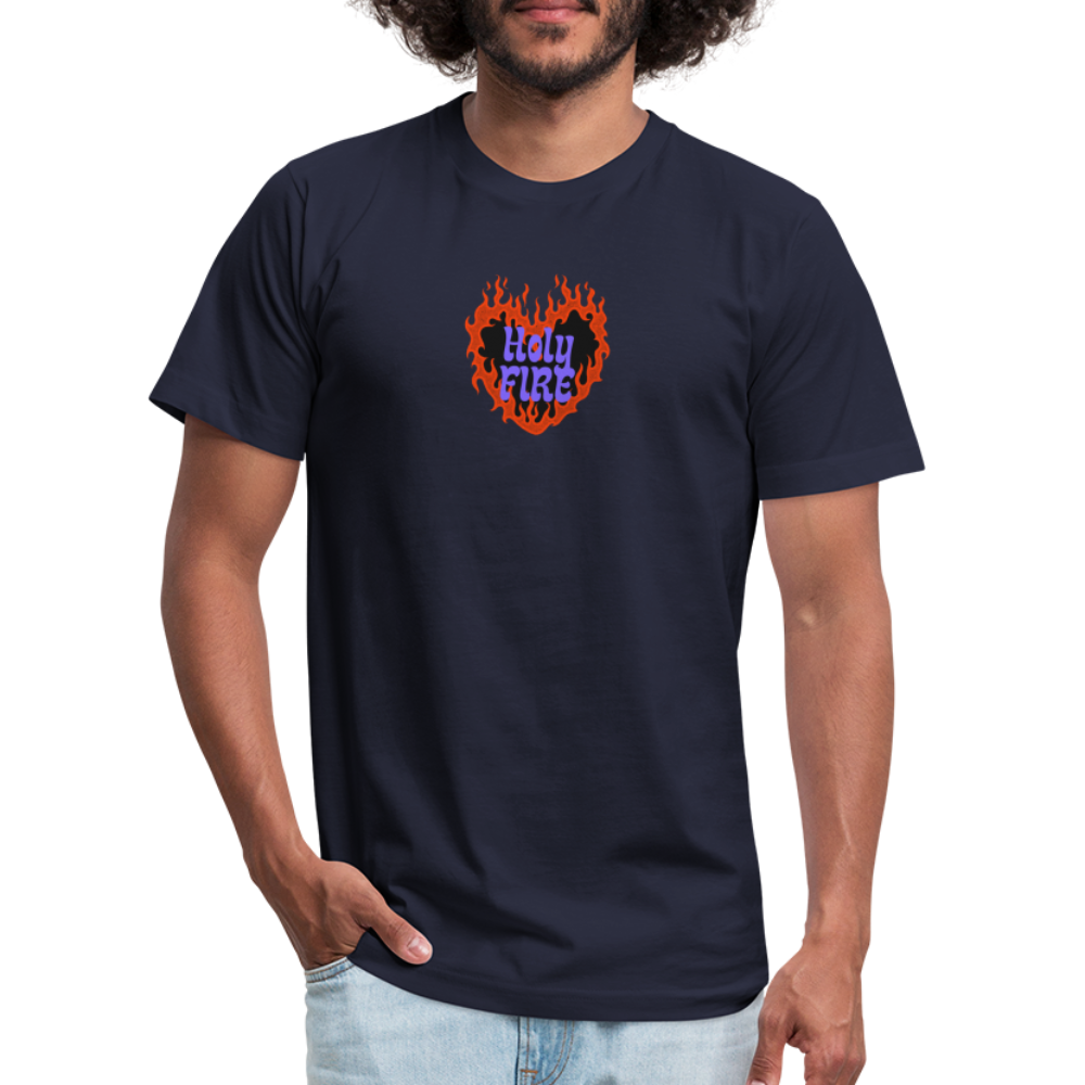 Unisex Jersey T-Shirt by Bella + Canvas holy fire - navy