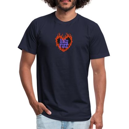 Unisex Jersey T-Shirt by Bella + Canvas holy fire - navy