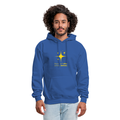 Men's Hoodie stars cant shine without darkness - royal blue