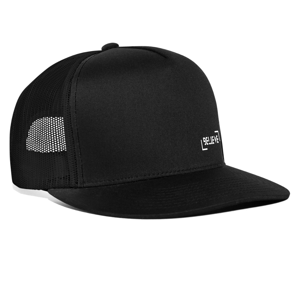 Trucker Cap believe hat - black/black