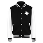 Just Hoods Heavyweight Letterman Jacket - black/white