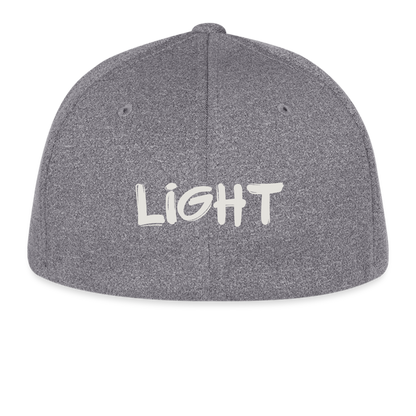 Flexfit Fitted Melange Baseball Cap Shine your Light - light heather gray