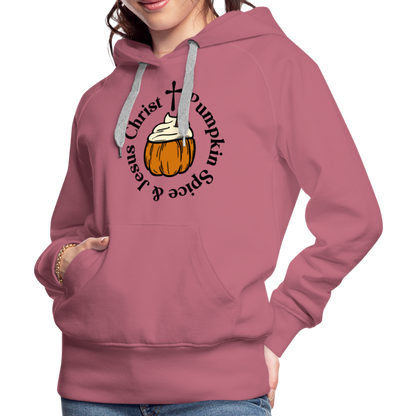 Women’s Premium Hoodie pumpkin spice hoodie - mauve