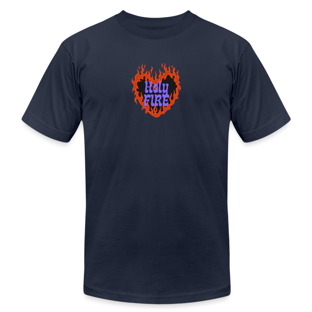 Unisex Jersey T-Shirt by Bella + Canvas holy fire - navy