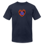 Unisex Jersey T-Shirt by Bella + Canvas holy fire - navy