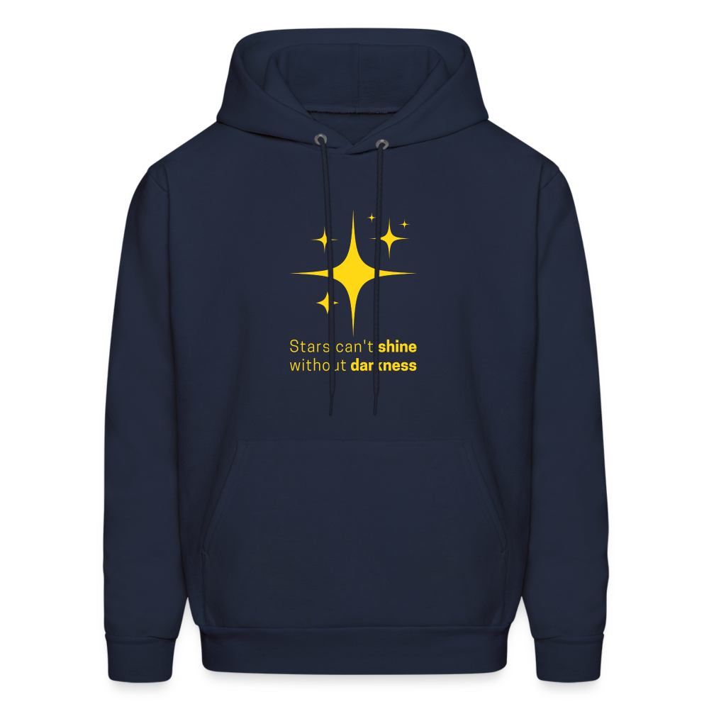 Men's Hoodie stars cant shine without darkness - navy