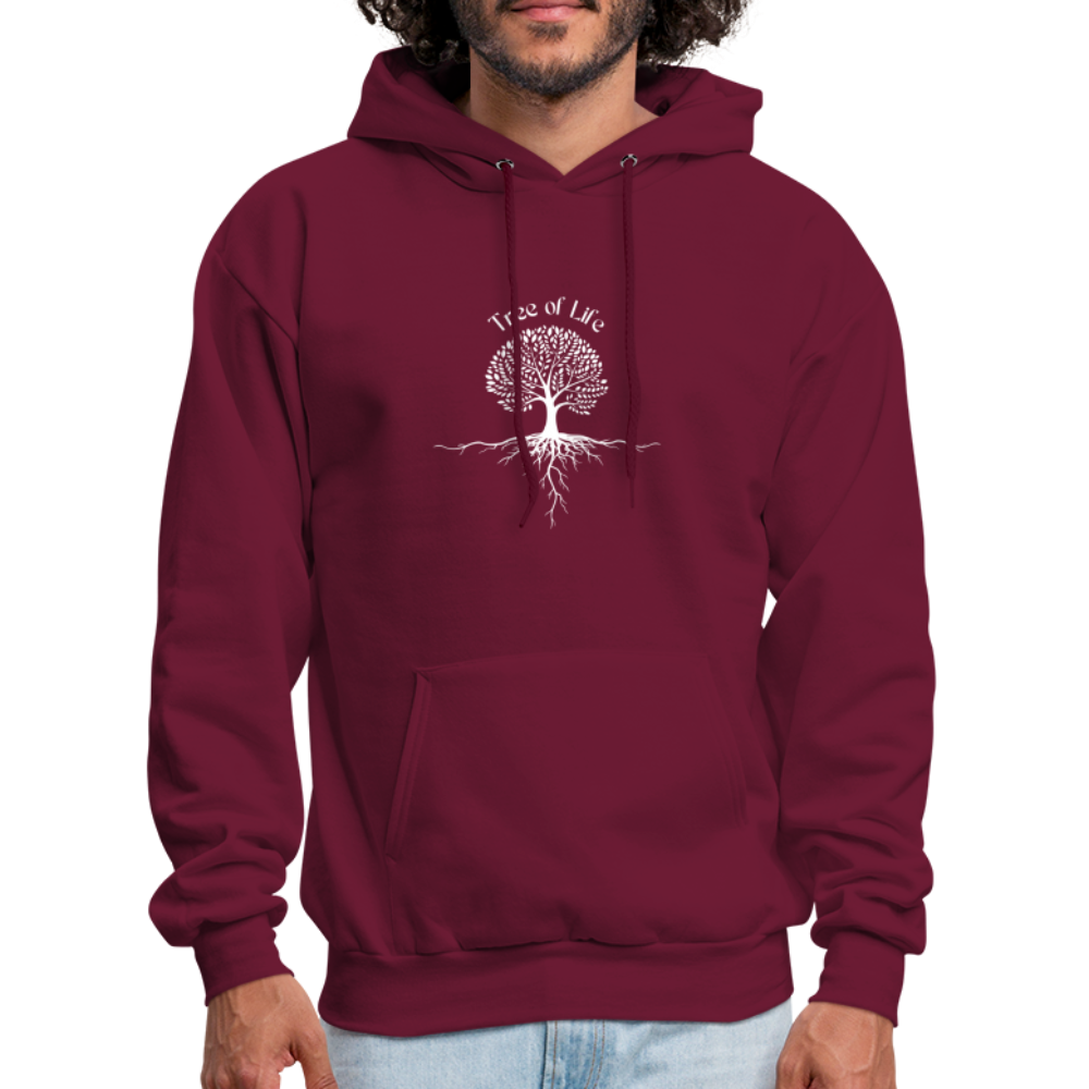 Men's Hoodie tree of life - burgundy