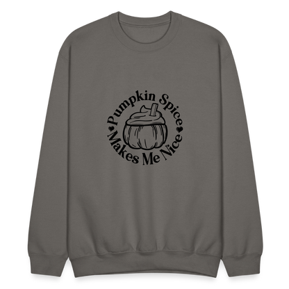 Crewneck Sweatshirt Womens Pumpkin Spice Sweater - asphalt gray