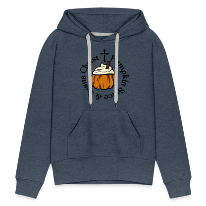 Women’s Premium Hoodie pumpkin spice hoodie - heather denim