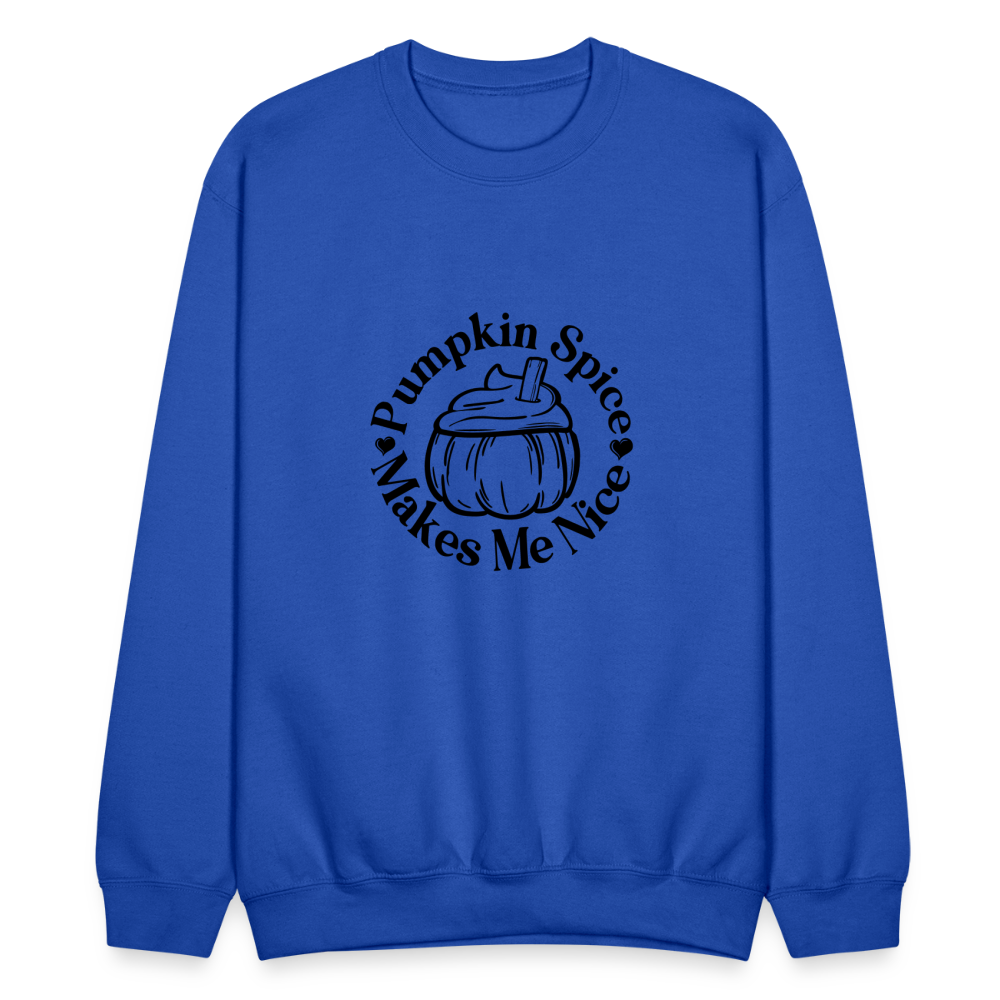 Crewneck Sweatshirt Womens Pumpkin Spice Sweater - royal blue