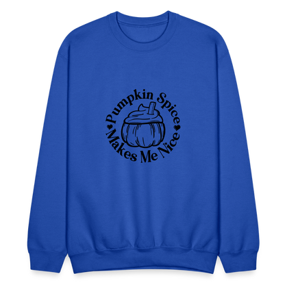 Crewneck Sweatshirt Womens Pumpkin Spice Sweater - royal blue