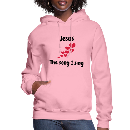 Women's Hoodie Jesus the song that I sing - classic pink