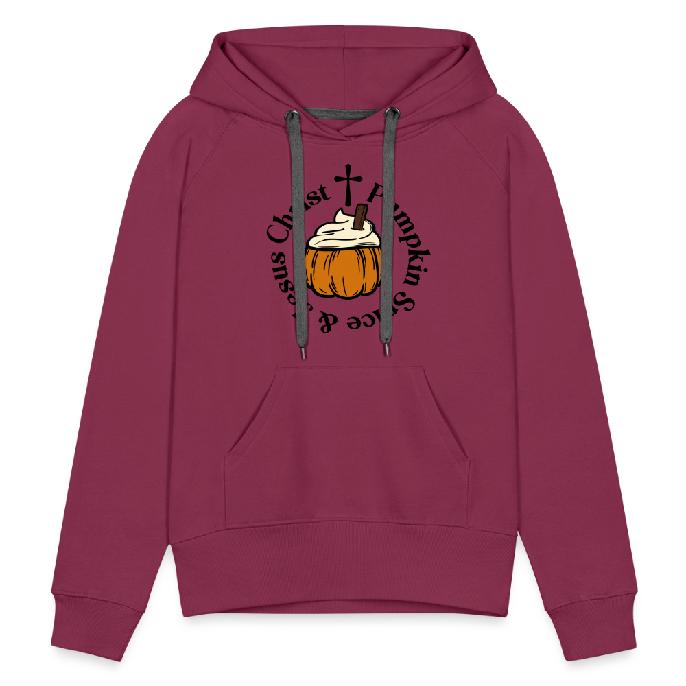 Women’s Premium Hoodie pumpkin spice hoodie - burgundy