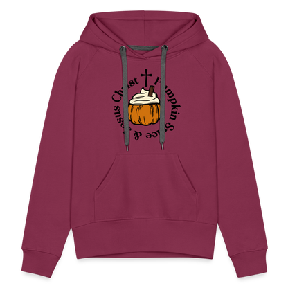 Women’s Premium Hoodie pumpkin spice hoodie - burgundy