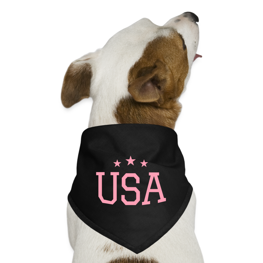 Dog Bandana usa girl dog bandana - black