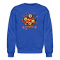 Crewneck Sweatshirt women pumpkin fall sweater - royal blue