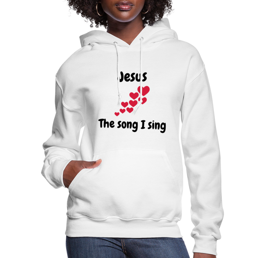 Women's Hoodie Jesus the song that I sing - white