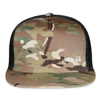 Trucker Cap believe hat - MultiCam\black