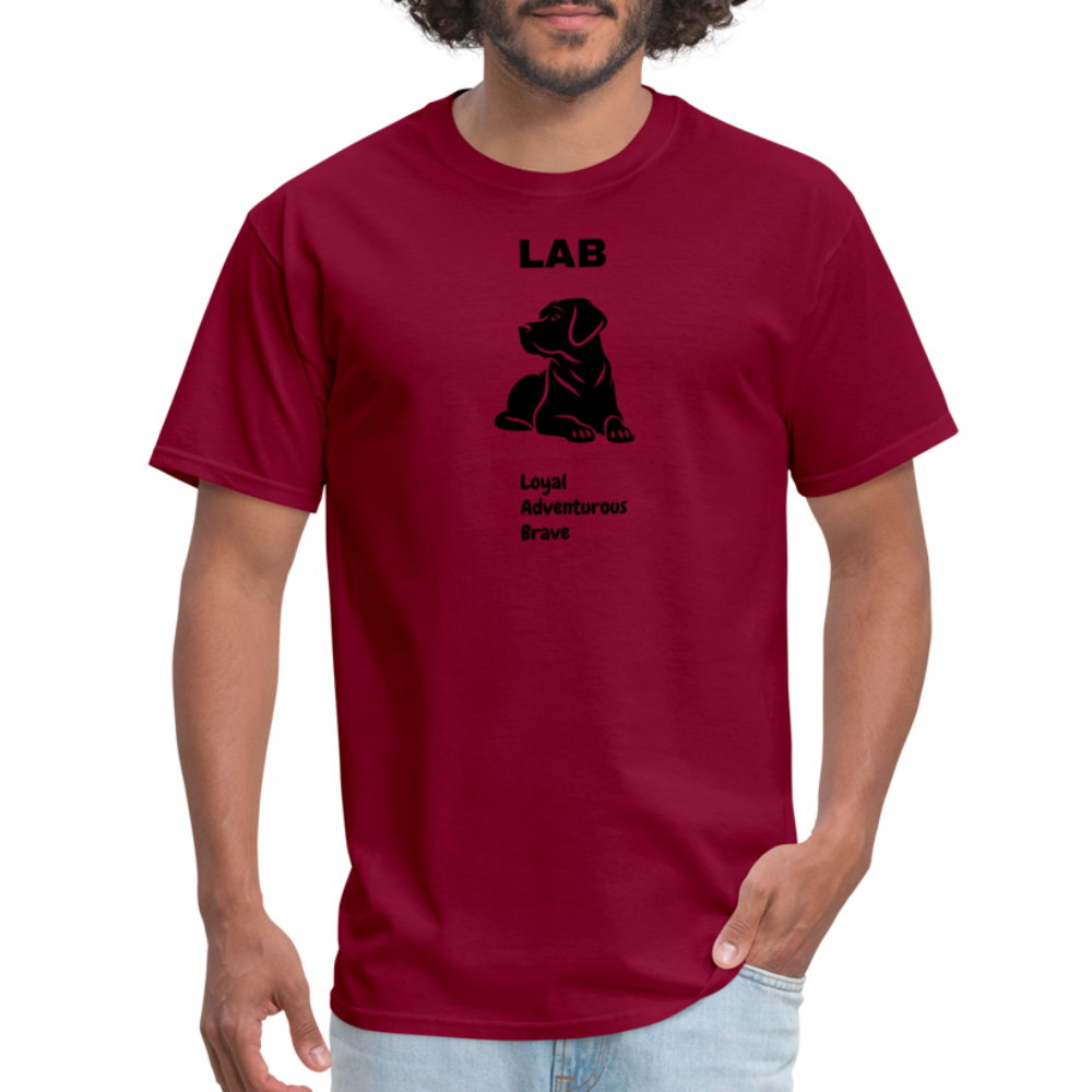 Unisex Classic T-Shirt lab dog lover shirt - burgundy