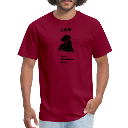 Unisex Classic T-Shirt lab dog lover shirt - burgundy