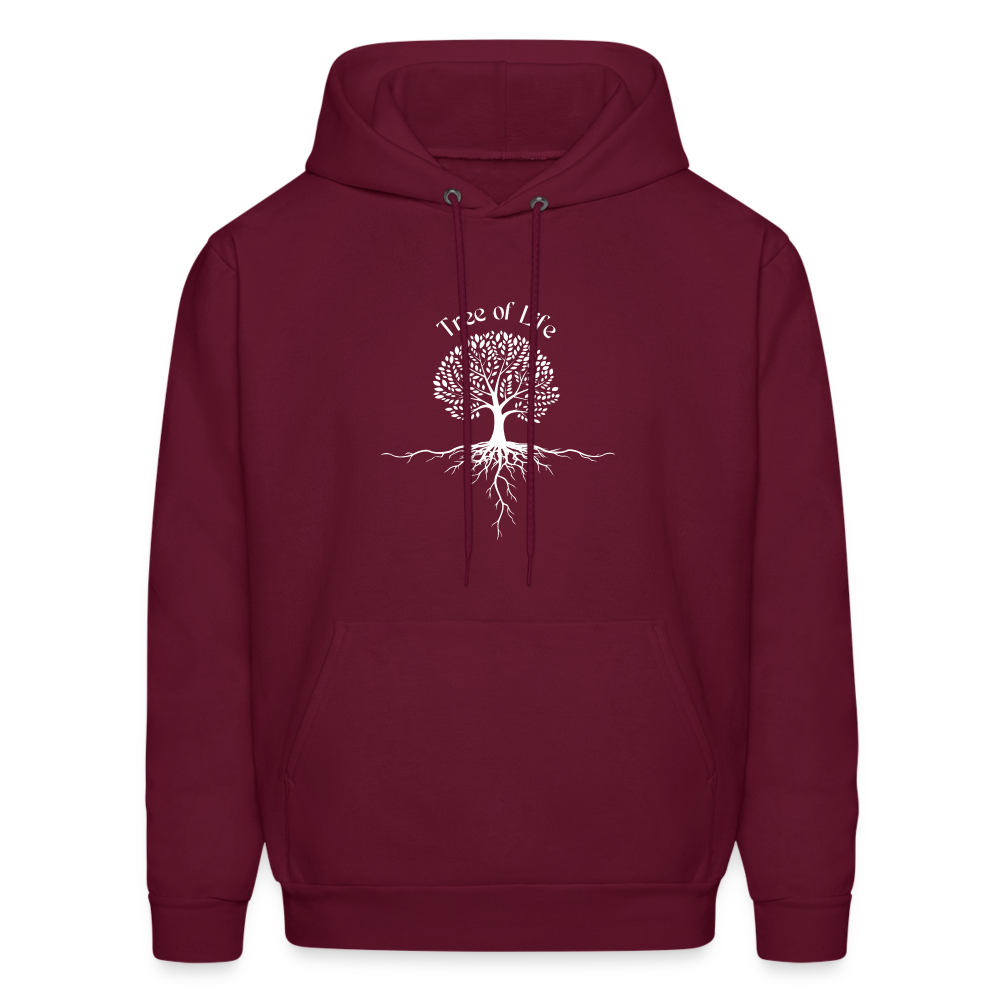 Men's Hoodie tree of life - burgundy