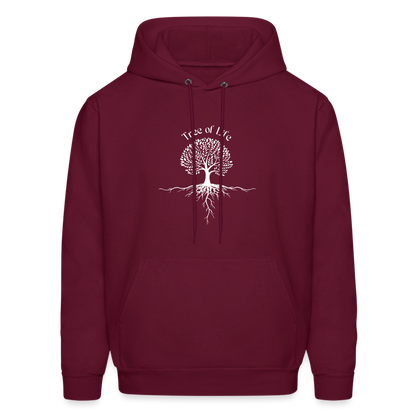 Men's Hoodie tree of life - burgundy