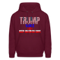 Men's Hoodie Trump Vance Hoodie Keep America Safe - burgundy