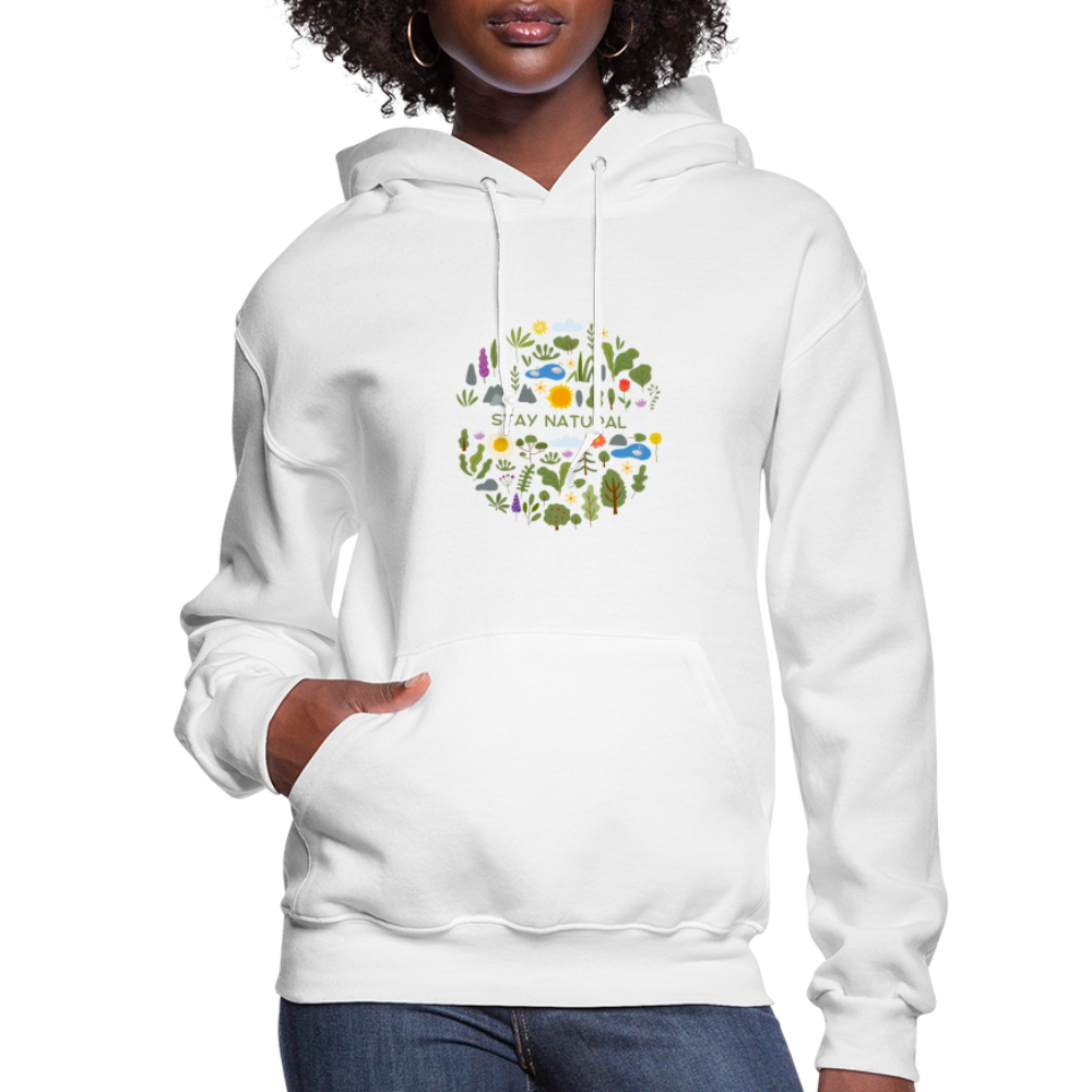 Women's Hoodie stay natural - white