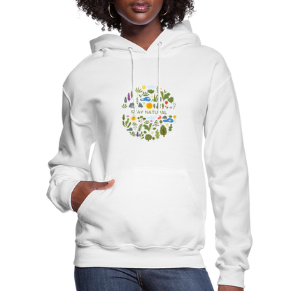 Women's Hoodie stay natural - white