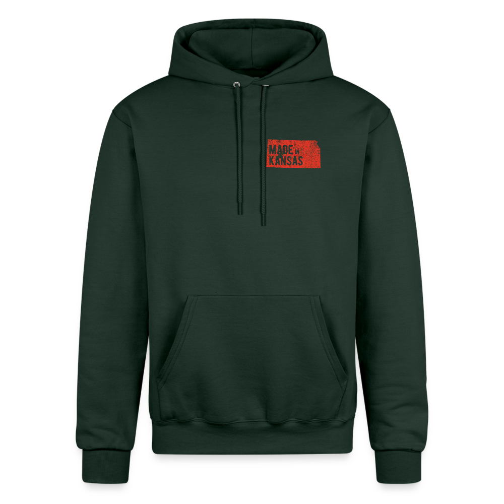 Champion Unisex Powerblend Hoodie made in Kansas - Dark Green