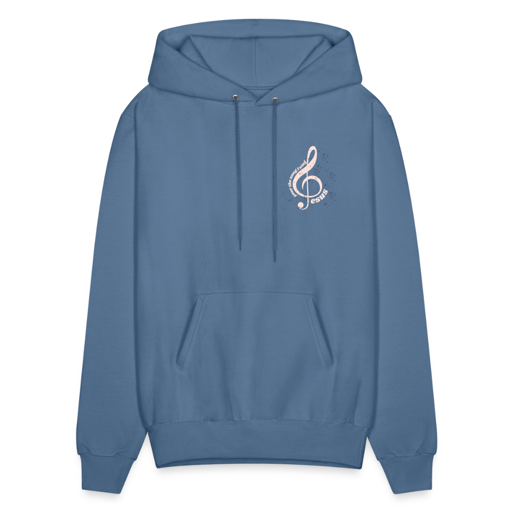 Men's Hoodie music Jesus is the song that I sing - denim blue