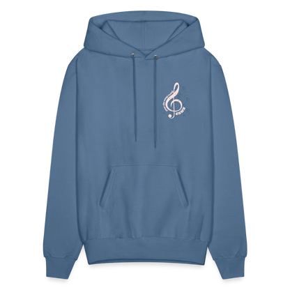 Men's Hoodie music Jesus is the song that I sing - denim blue