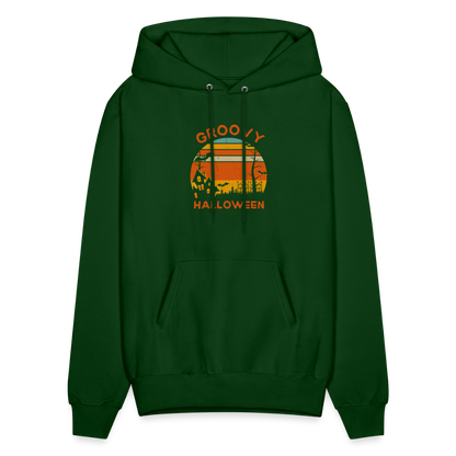 Men's Hoodie groovy halloween - forest green