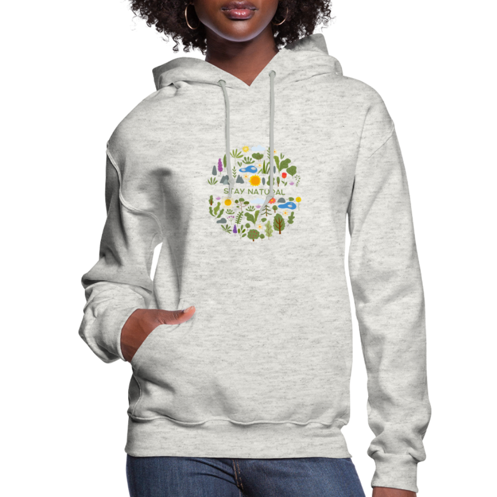 Women's Hoodie stay natural - heather oatmeal