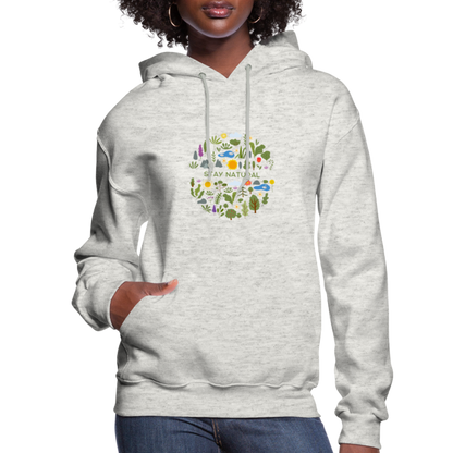 Women's Hoodie stay natural - heather oatmeal