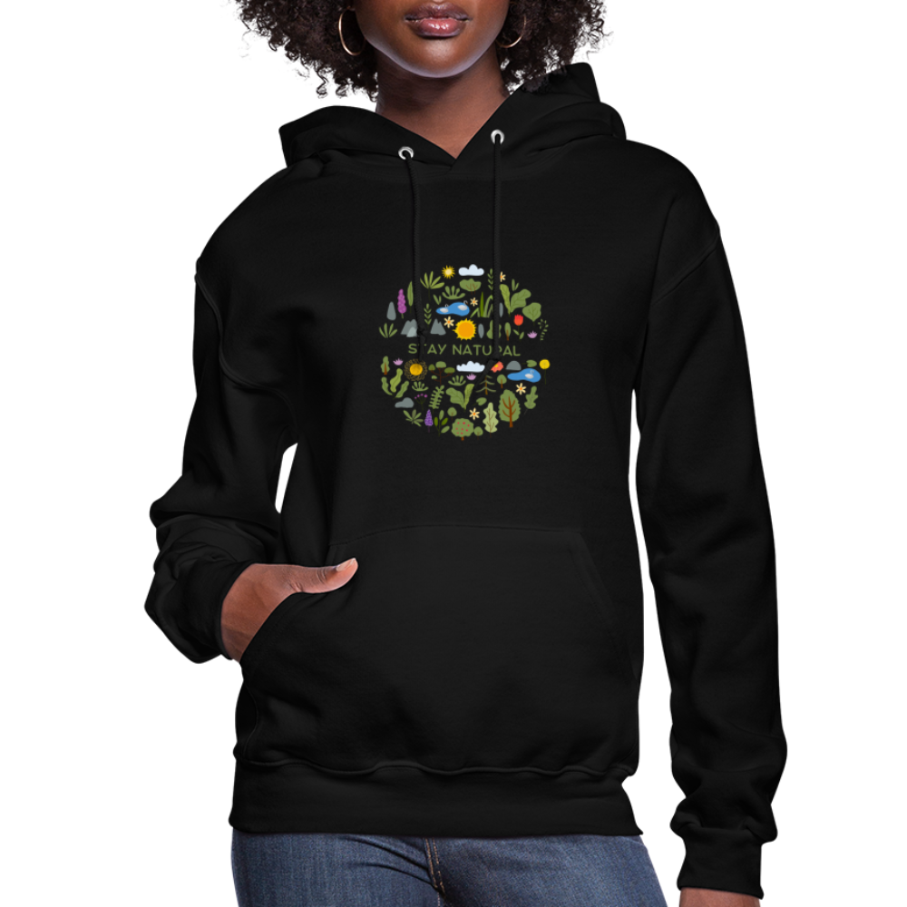 Women's Hoodie stay natural - black