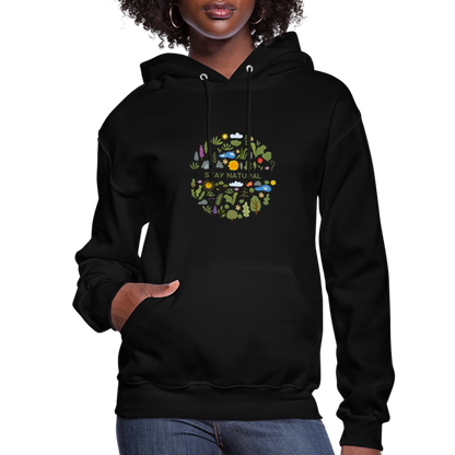 Women's Hoodie stay natural - black