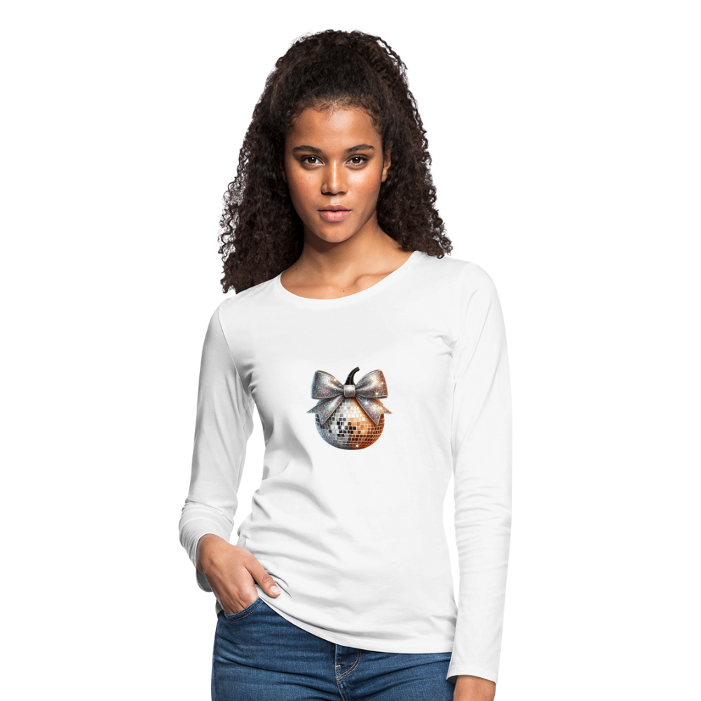 Women's Premium Long Sleeve T-Shirt disco ball - white