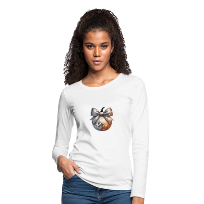 Women's Premium Long Sleeve T-Shirt disco ball - white