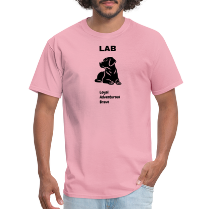 Unisex Classic T-Shirt lab dog lover shirt - pink