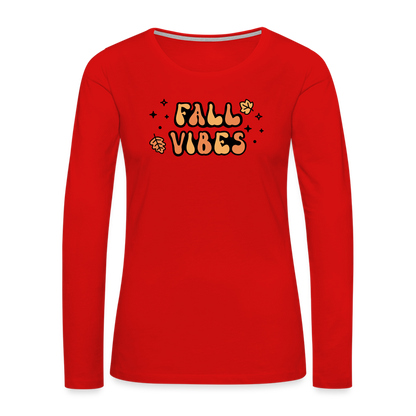 Women's Premium Long Sleeve T-Shirt fall vibes - red