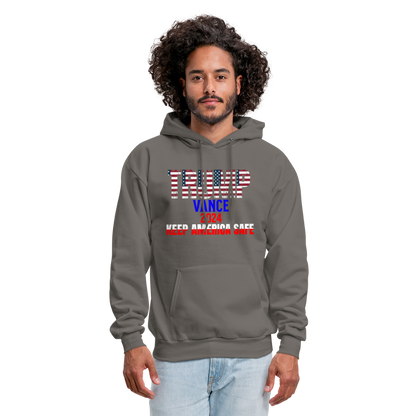 Men's Hoodie Trump Vance Hoodie Keep America Safe - asphalt gray