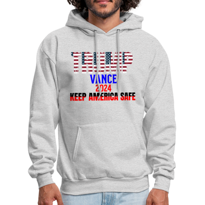 Men's Hoodie Trump Vance Hoodies Keep America Safe - ash 