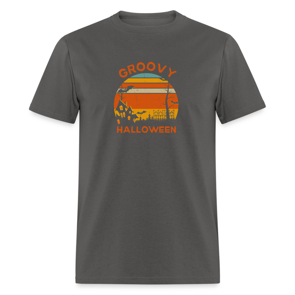 Unisex Classic T-Shirt retro groovy halloween shirt - charcoal