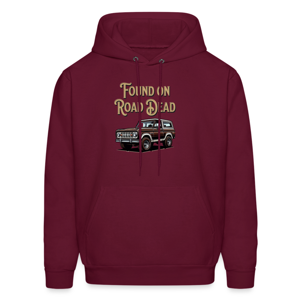 Men's Hoodie Ford Hoodie Found on Road Dead - burgundy