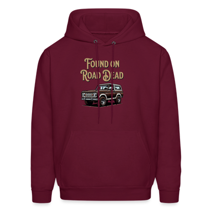 Men's Hoodie Ford Hoodie Found on Road Dead - burgundy