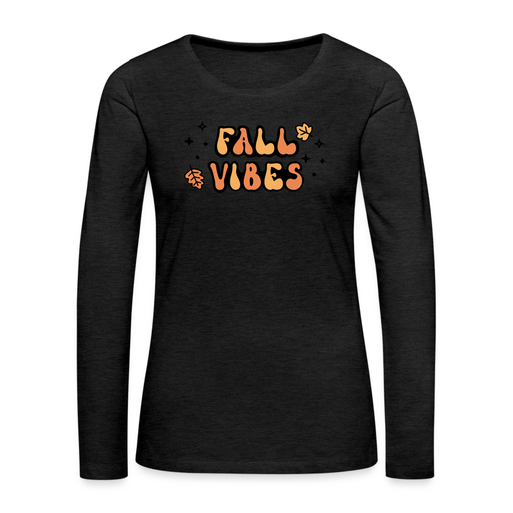 Women's Premium Long Sleeve T-Shirt fall vibes - charcoal grey