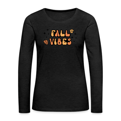 Women's Premium Long Sleeve T-Shirt fall vibes - charcoal grey