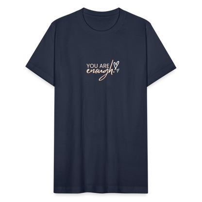 Unisex Womens Jersey T-Shirt by Bella + Canvas you are enough - navy